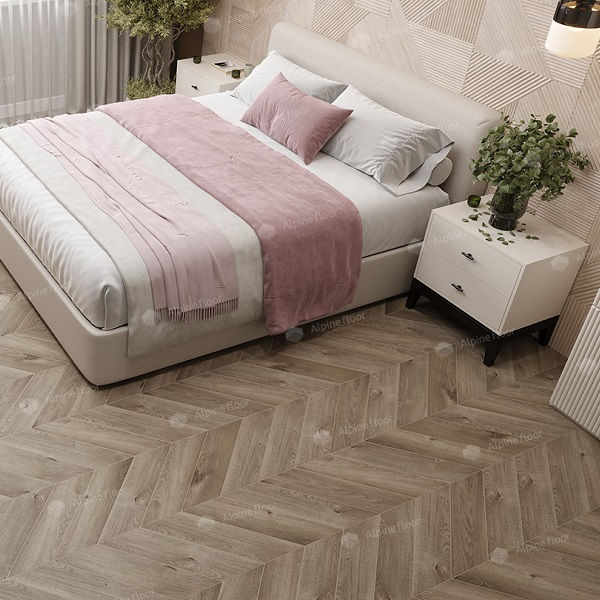 Alpine Floor Chevron Alpine ECO 18-3 Дуб Натуральный Отбеленный Chevron кварц-виниловый пол замковый