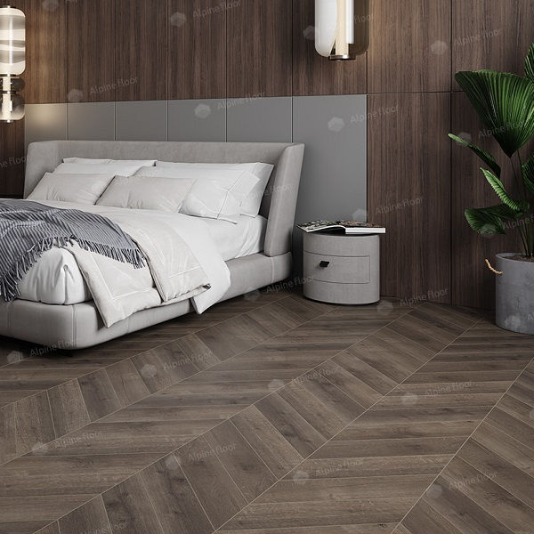 Alpine Floor Chevron Alpine ECO 20-9 Дуб Антарес Chevron кварц-виниловый пол клеевой