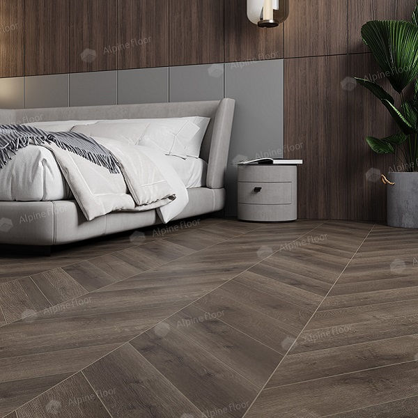 Alpine Floor Chevron Alpine ECO 20-9 Дуб Антарес Chevron кварц-виниловый пол клеевой