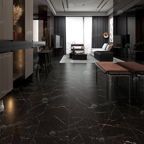 Alpine Floor Stone Mineral Core ЕСО 4-27 Неро кварц-виниловый пол замковый