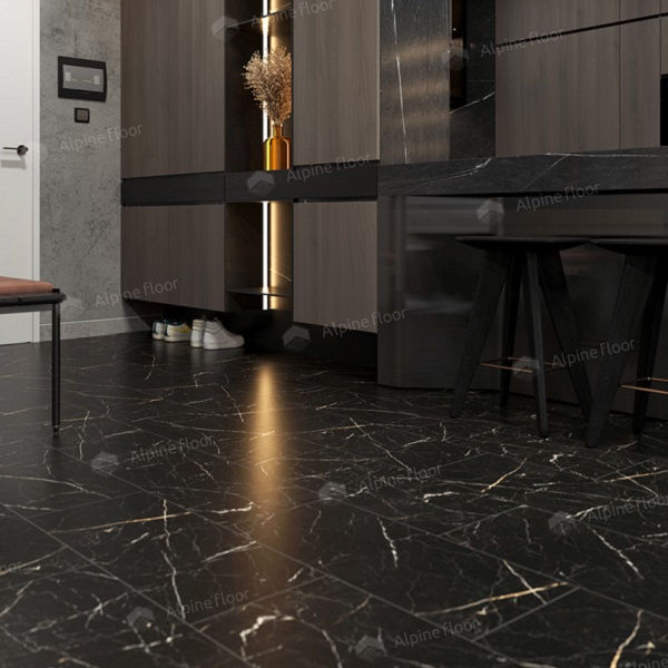 Alpine Floor Stone Mineral Core ЕСО 4-27 Неро кварц-виниловый пол замковый