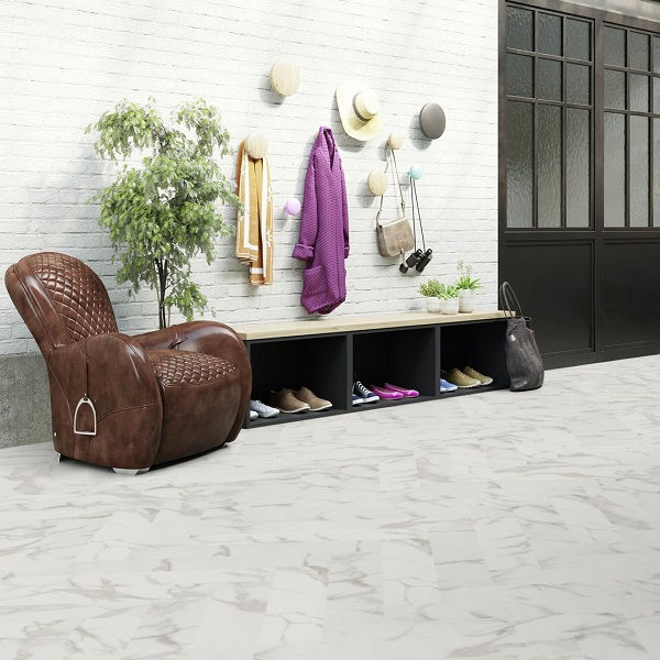 Invictus Maximus Herringbone Pure Marble-Snowflake кварц-виниловый пол клеевой