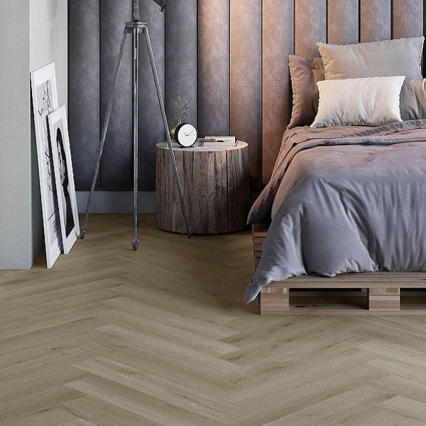 Invictus Maximus Herringbone River Oak-Silt кварц-виниловый пол замковый