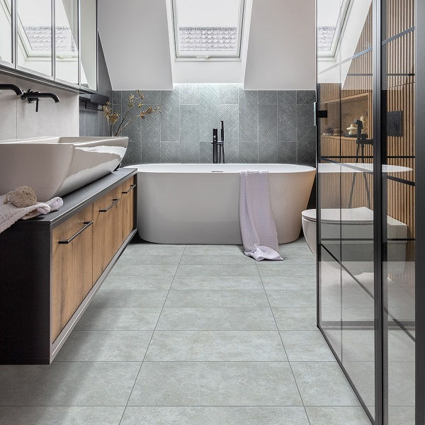 Aberhof Petra Concrete 1254 кварц-виниловый пол клеевой (SPC floor)