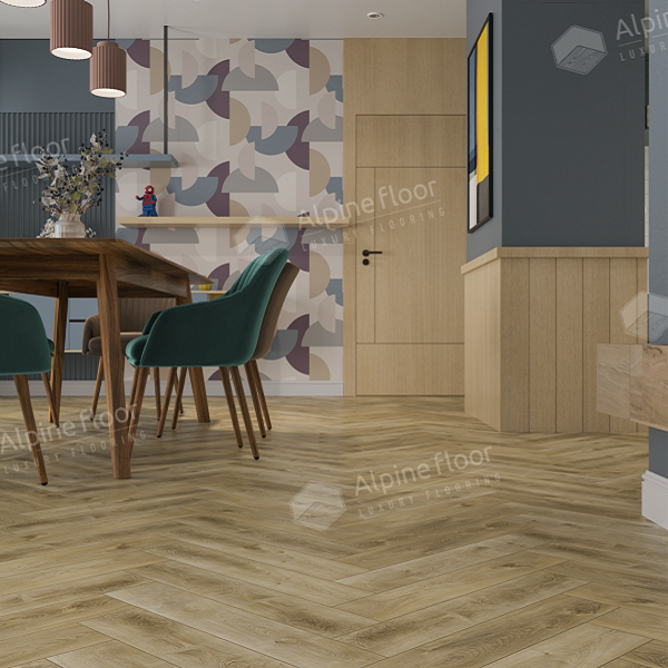 Alpine Floor Parquet LVT ЕСО 16-34 Дуб Кастор кварц-виниловый пол клеевой