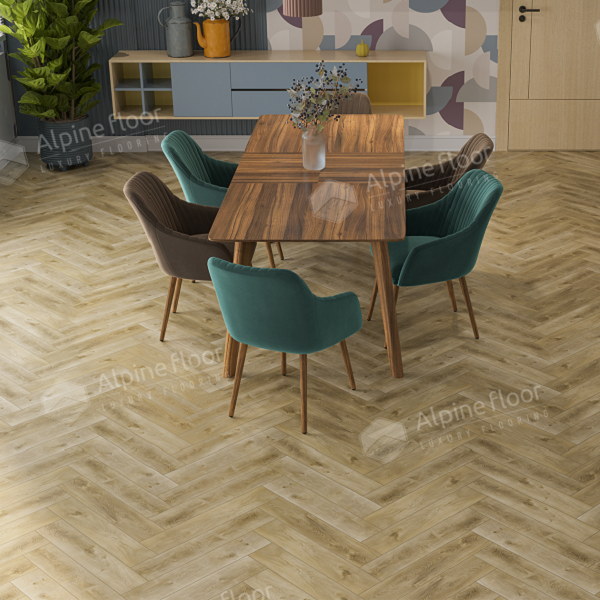 Alpine Floor Parquet LVT ЕСО 16-34 Дуб Кастор кварц-виниловый пол клеевой
